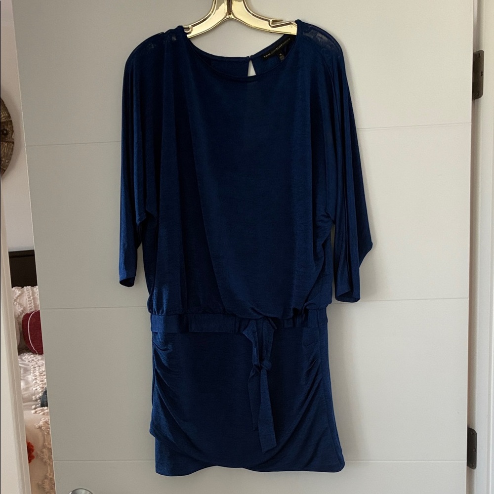 White House Black Market Blue Long Sleeve Dress